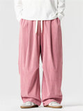 Japanese Style Autumn Loose-Fit Pants for Men with Elastic Waist