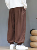 Men's Comfortable Corduroy Drawstring Loose-Fit Harem Jogger Pants