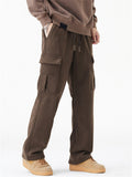 ‌ Thermal Lined Corduroy Cargo Pants for Men with Multiple Pockets‌