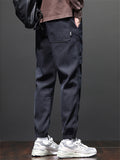 Men's Loose Fit Drawstring Casual Sports Cargo Joggers Pants with Multi-Pockets