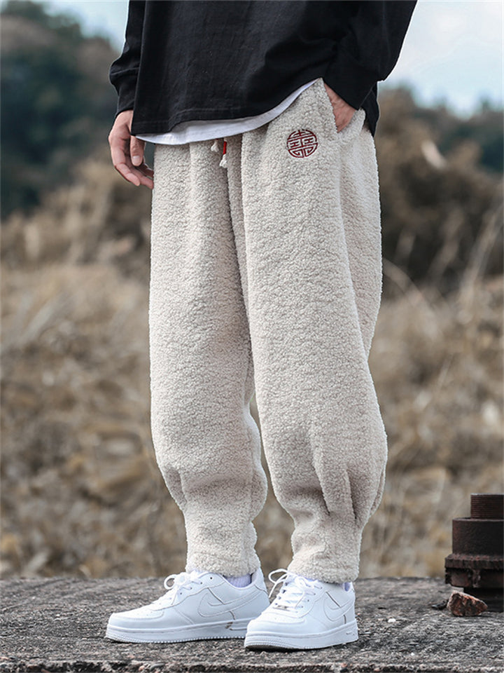 Men's Fashion Warm Wool Pants for Winter
