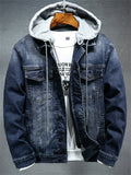 ‌Men's Japanese Style Detachable Thermal Lined Denim Jackets