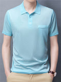 Summer Men's Cool Lapel Short Sleeve Polo Shirts