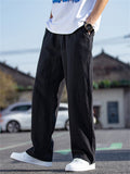 Men's Autumn Plain Color Simple Ramine Straight Leg Pants