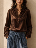 Women Corduroy Henley Shirt Button Down Long Sleeve Shirt