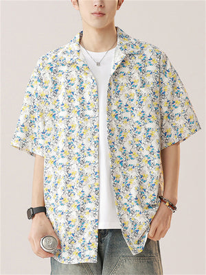 Casual Men's Summer Holiday Style Print Short Sleeve Shirts