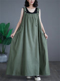 Women's Cute Retro Oversized Denim Suspenders Dress