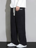 Men's Casual Loose Mid-waist Corduroy Jogger Pants