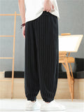 Men's Summer Retro Striped Loose Wide Leg Pants
