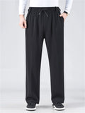 Men's Comfy Loose Straight Leg Casual Elastic Waist Pants
