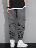 Men's Casual Workwear Jogger Pants Loose Fit Multi-Pockets