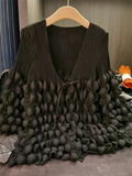 ‌Women's One Size Chic Ruffled Lace Up Cardigan Shirts