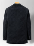 ‌Warm Thermal Lined Single Breasted Blazer Jackets for Mid-aged Men
