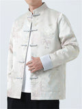Men's Retro Chinese Style Floral Crane Jacquard Tangsuit Jackets