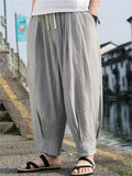 Men's Summer Chinese Style Loose Fit Casual Cuff Harem Pants