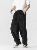 Men's Elastic Waist Warm Corduroy Pants for Autumn Winter