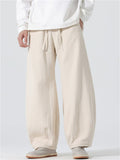 Men's Japanese Style Vintage Solid Color Texture Scimitar Pants