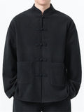 Men's Autumn Soft Chinese Style Buttons Tangsuit Jackets