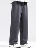 Men's Summer Casual Solid Color Drape Straight Wide Leg Pants