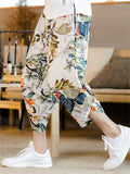 Men's Summer Trendy Print Casual Carrot Capri Pants