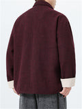 Men's Autumn Chinese Style Solid Color Geometric Texture Tangsuit Jackets