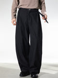‌Men's Casual Loose Fit Old Money Style Textured Straight Leg Pants