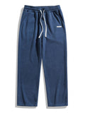 Men's Fashion Elastic Waist Straight Leg Corduroy Pants