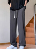 Men's Summer Cool Elastic Waist Loose Fit Drape Casual Pants