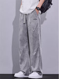 Men's Loose Straight Leg Lightweight Ice Silk Casual Jeans for Summer