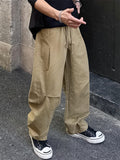Mens Casual Streetwear Style Loose Fit Cargo Pants with Pockets