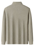 Men's Autumn Ribbed Raglan Sleeve Half Zip Sweatshirts