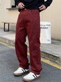 Men's American Style Vintage Jacquard Regular Fit Straight Leg Jeans