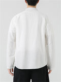 Oriental Style Men's Casual Button Stand Collar Long Sleeve Shirt
