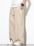 Men's Summer Trendy Solid Color Casual Wide Leg Pants