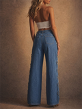 Women's Y2K Style Heart Cutout Wide Leg Baggy Denim Pants