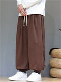 Men's Comfortable Corduroy Drawstring Loose-Fit Harem Jogger Pants
