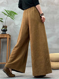 Women's Vintage Ethnic Style Patchwork Jacquard High Rise Wide Leg Pants