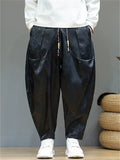 Men's Chinese Style Trendy Loong Print Wide-leg Bloomers Pants