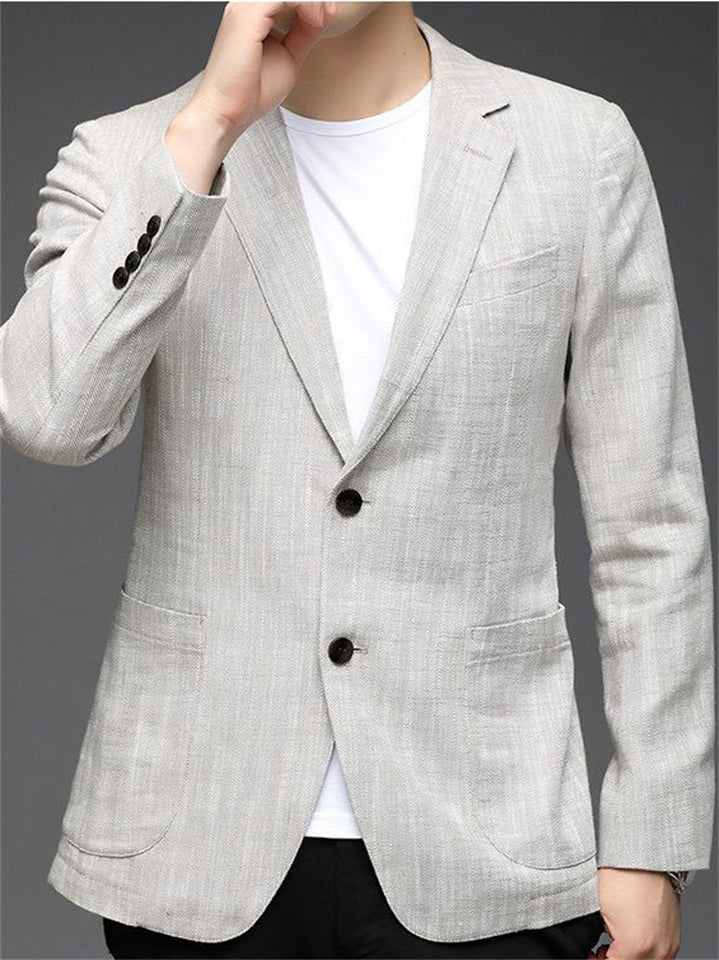 Plus Size Simple Korean Style Autumn Single Breasted Blazer for Men