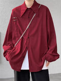 Men's Trendy Long Sleeve Button Up Textured Print Shirts