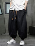 Men's Trendy Solid Color Loose Bloomers Pants