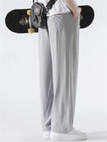 Men's Summer Breathable Ice Silk Loose Straight Leg Casual Pants
