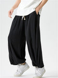 Men's Summer Retro Japanese Style Wide Leg Bloomers Pants