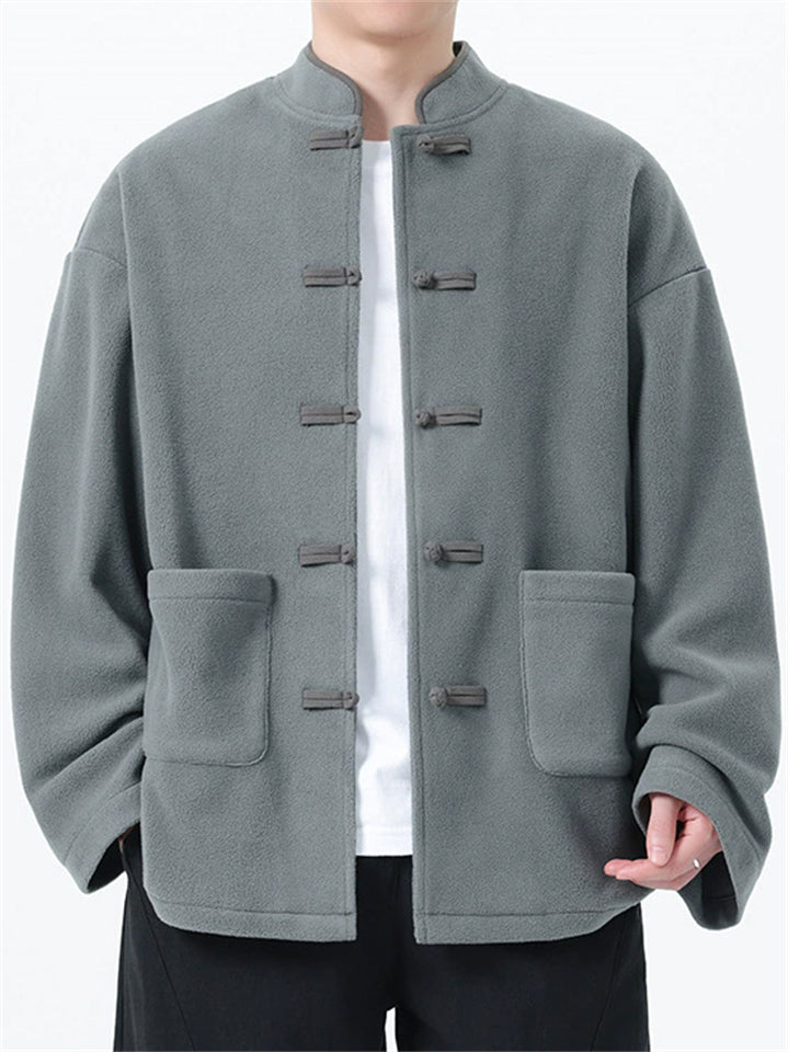 Men's Autumn Soft Chinese Style Buttons Tangsuit Jackets