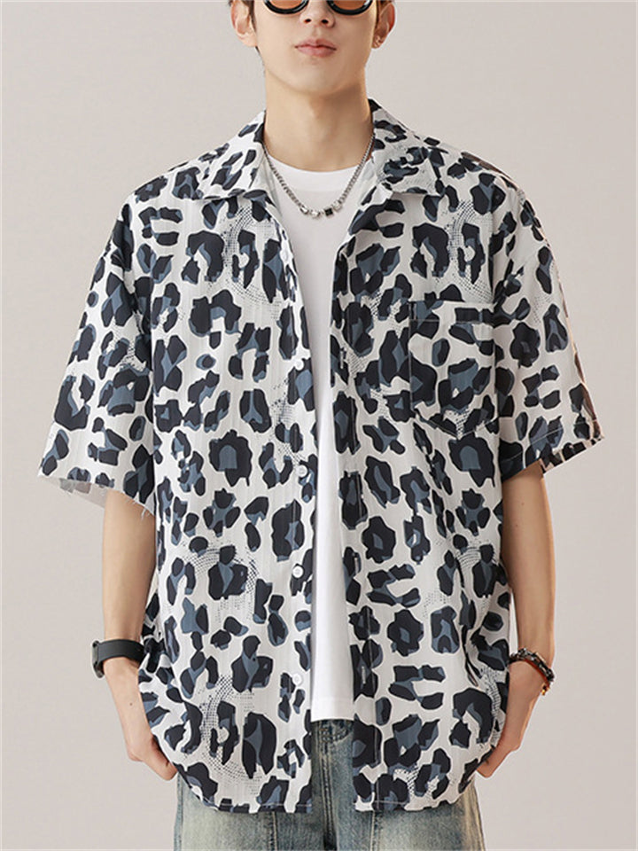 Men's Cool Holiday Style Print Short Sleeve Beach Shirt