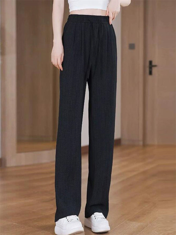 Women's Comfy Grunge Style High Waist Drape Regular Fit Casual Pants