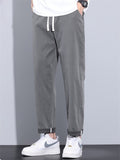 Men's Summer Comfy Regular Fit Drawstring Cropped Pants