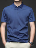 Summer Men's Seamless Cool Short Sleeve Polo Shirts