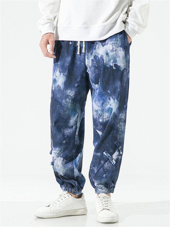 Men's Casual Autumn Chinese Style Printed Jogger Pants