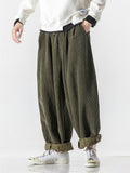 Men's Winter Corduroy Trendy Loose Floor-Length Harem Pants